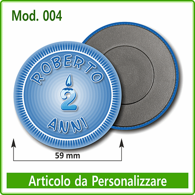 Calamita rotonda diametro 59 mm - Mod. 004 - 10 pz.