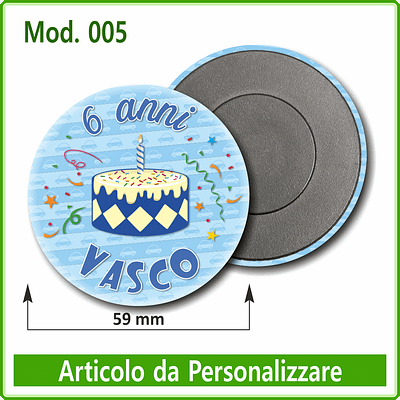 Calamita rotonda diametro 59 mm - Mod. 005 - 10 pz. - immagine 3