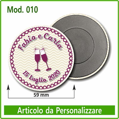 Calamita rotonda diametro 59 mm - Mod. 001 - 10 pz. - immagine 7